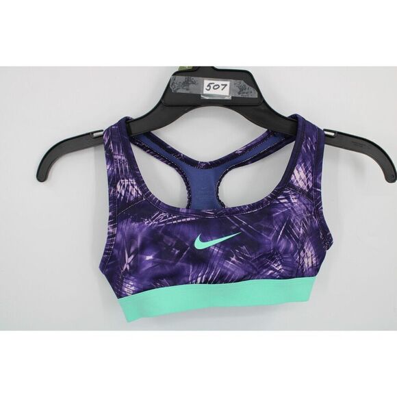 Nike Small Purple & Teal Sports Bra - Picture 1 of 6